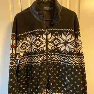 Polo fleece full zip sweater